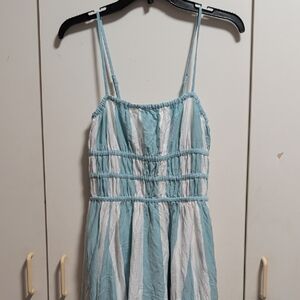 American Eagle Outfitters Blue and White Striped Dress